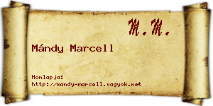 Mándy Marcell névjegykártya